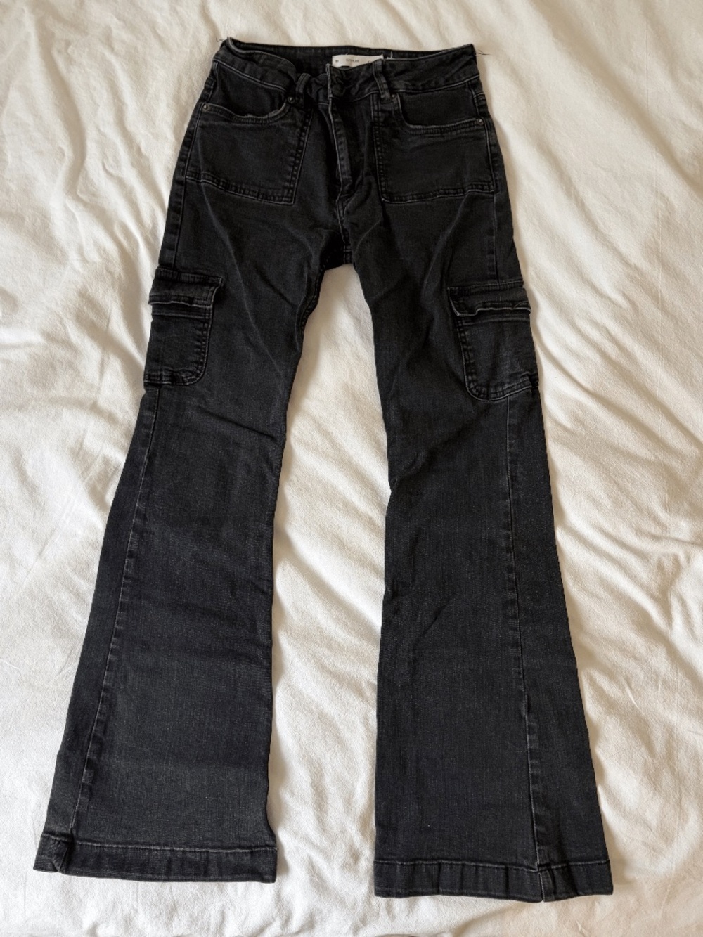 Black Subdued Soft Flare Jeans